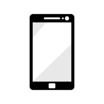 Silhouette vector illustration of a handphone image
