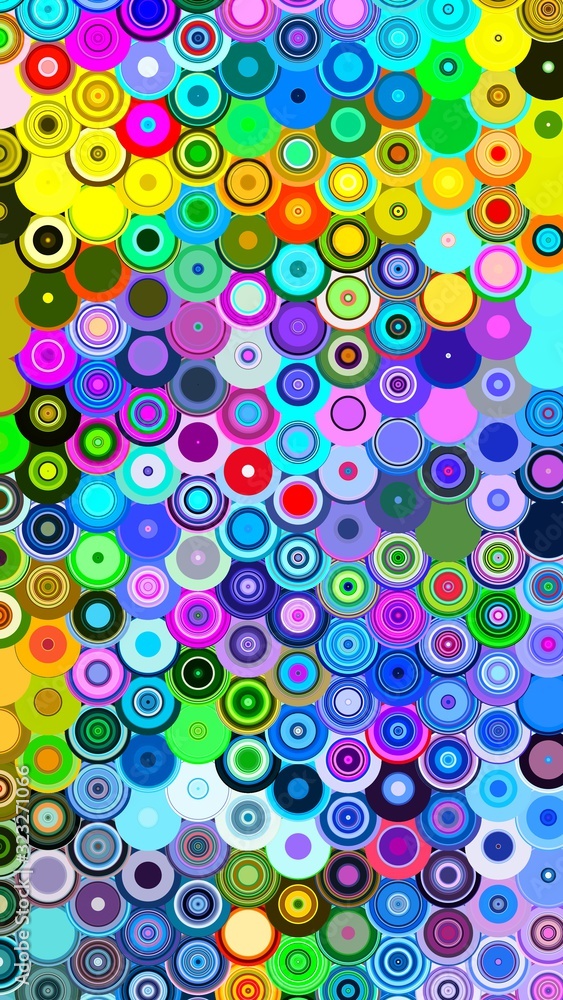 Aufkleber abstract moving circular lines, circle shapes background.