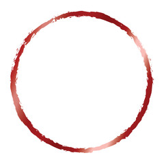 red round frame on white background	