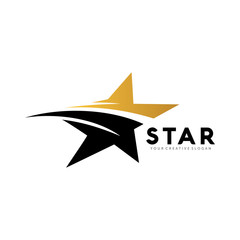 Obraz premium Star logo, Gold star logo, Success and Leader Logo Design inspiration