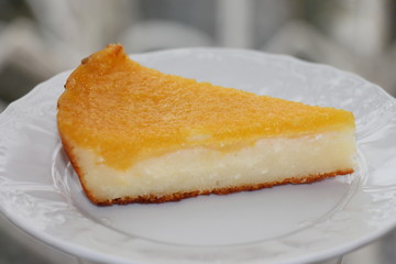 slice of lemon cake