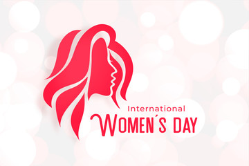 lovely womens day poster with girl face