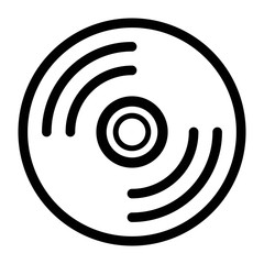 CD, DVD and Blu-ray disk sign icon illustration. Compact disc icon. Entertainment sign. Music, film, movie and video storage illustration. Multimedia disk for mobile app, website or logo design.