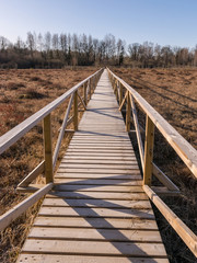 Obraz premium wooden footbridge