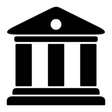 recommend clip art: Institution icon. Court building symbol. Bank, financial institute, Wall Street symbol. Federal Hall icon. Pantheon icon. Old Rome, Italy architecture sign.
