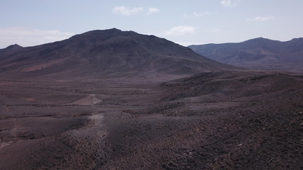 Natural landscape walking between mountains and cliffs