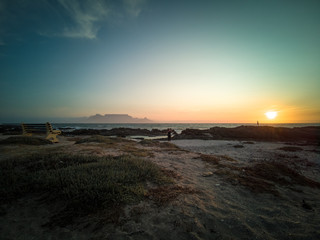Obraz premium South African Sunset Sunrise sandy coast Cape Town South Africa