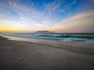 South African Sunset Sunrise sandy coast Cape Town South Africa