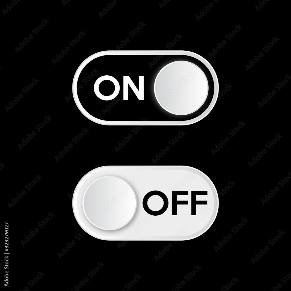Poster turn on dark mode. on and off toggle switch button. dark theme on your device or site.