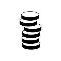 Coin stacks outline icon. Symbol, logo illustration for mobile concept and web design.