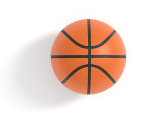 Fototapeta premium basketball ball on white background. team sport. sport activity. 3d rendering