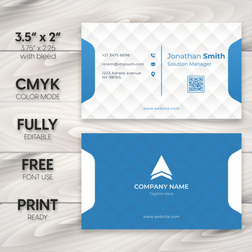 Stylish Business Card Template. Corporate Brand Identity Card. Clean Id Card Template. 