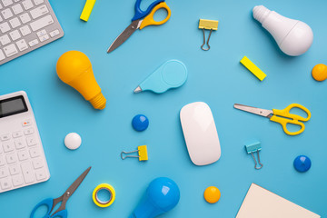 Lightbulb and lamp for creative & leadership business concept