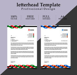 Modern company letterhead Premium Vector