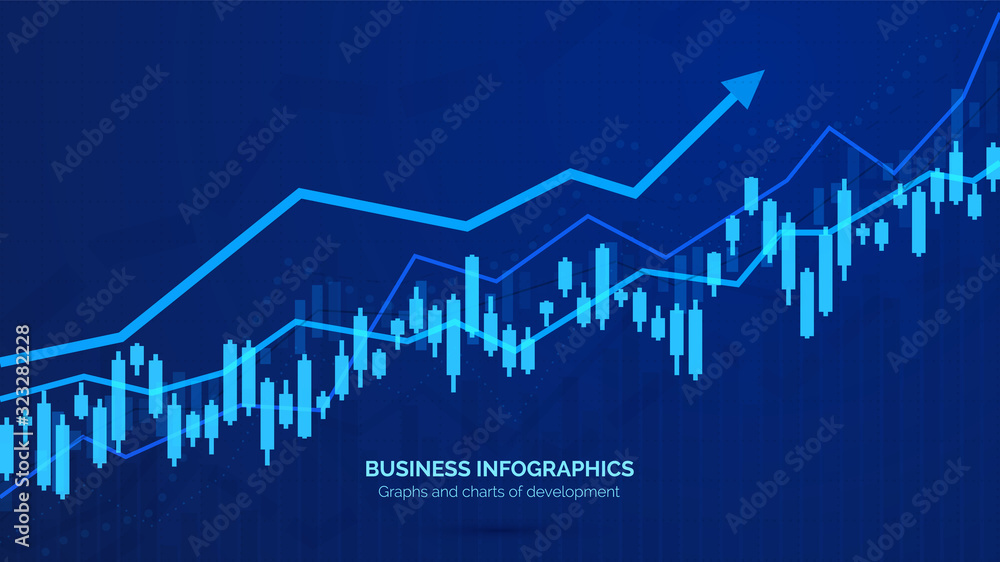Poster graph or chart of business data. abstract statistic diagram. development of success invectment. vect