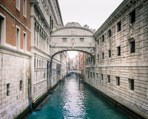 bridge of sighs over canal