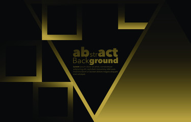 Linear geometric pattern, abstract premium gold gradients on a black background. card. Poster. elements design for presentation.