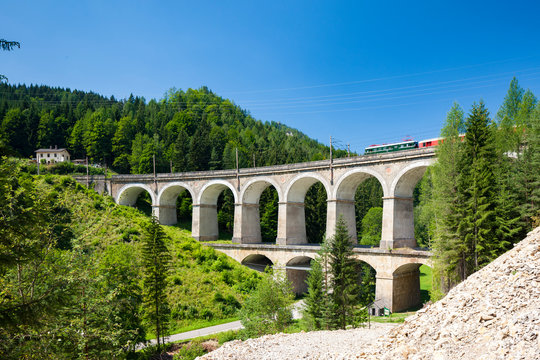 rail viaduct, Semmering Bahn, unesco world heritage, Lower Austria