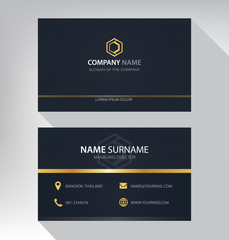 Business card in modern luxury style black and gold color