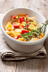 Baked vegetables