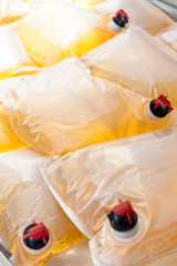 white wine in Bag in box