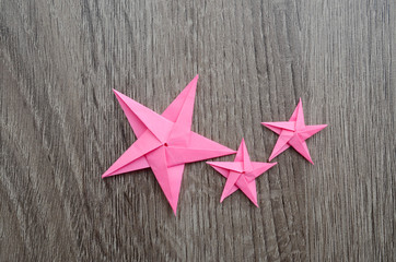 Fototapeta na wymiar Colorful Origami Stars