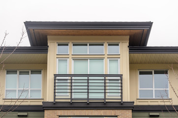 The top of the house or apartment with nice window.