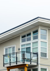 Apartment buildings in Vancouver, Canada. Residential architecture