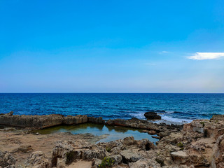 Rocky beach of Mediterranean Sea
