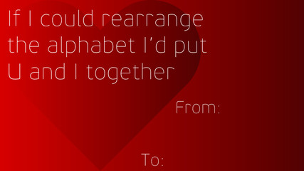 romantic love card