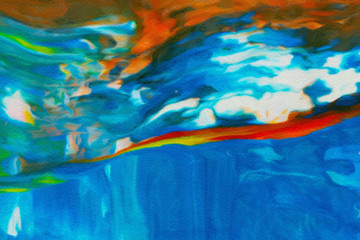 Abstract grunge background. Dirty style pattern. Simple painting art template with large textured brush strokes. Colorful pretty texture drawing by hand. Digital indigo wallpaper. Vintage backdrop.