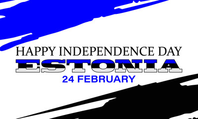 Estonia Independence Day 24 February. Poster, card, banner, background design. 