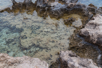 Rocky beach of Mediterranean Sea