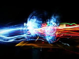 abstract background with lots of light spots