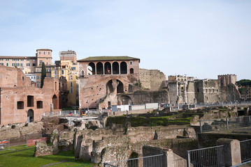 Rome, Italy - February 03, 2020 : View of Trajan Market