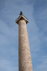 Rome, Italy - February 03, 2020 : View of Trajan column