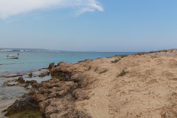 Rocky beach of Mediterranean Sea