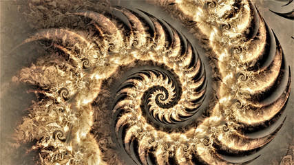 vintage abstract background consisting of a fractal spiral made in the form of a snake suitable for images on your computer desktop