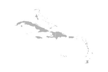 Caribbean island map vector graphics design. Gray background. Perfect for business concepts, backgrounds, backdrop, banner, poster, sticker, label and wallpapers.