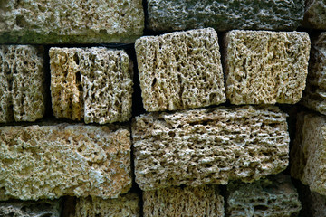 limestone brick wall for your design or texture