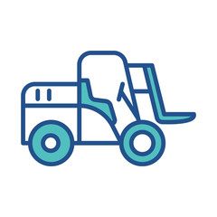 HEAVY EQUIPMENT icon design, flat style icon collection