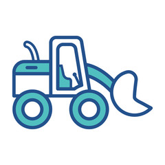 HEAVY EQUIPMENT icon design, flat style icon collection
