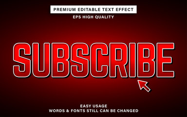 subscribe text effect