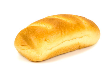 French milk bread on a white background