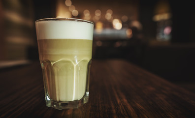Latte macchiato while a coffee break