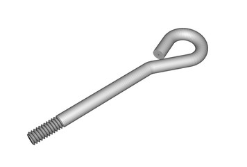 3d illustration of the foundation bolt isolated on white