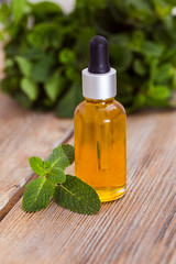 Aromatic essential oil with mint for spa