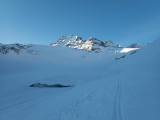 skitouring paradise silvretta mountains in austria