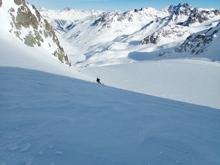 skitouring paradise silvretta mountains in austria