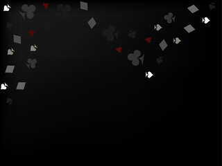 Black pattern with symbol of cards.Symbols poker cards.Design for business and casino advertising.
